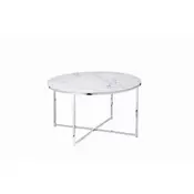 Livetastic Klubska Miza Marble, Bela