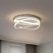 Lucande LED-stropna svetilka Aldric, bela, aluminij, O 45 cm - Dnevna soba/jedilnica - Sodobni