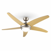 Klarstein Bolero, 55W, stropný ventilátor so svietidlom, 134cm, javorové ramená, diaľkový ovládač