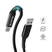 shumee Crong Armor Link - 60W PD 3A USB-A na USB-C kabel 150 cm (črn)