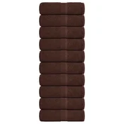Vidaxl Brisače za goste FROGN 10 kosov rjave 30x50 cm 360 g/m2