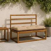 vidaXL Blazina za klop VIANEN 100% poliester Peščena 120 x 60 x 12 cm