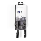 Nedis COTH15010GY30 uravnoteženi/simetrični poluprofesionalni XLR audio kabel, XLR utikač - utičnica, 3 m, fleksibilan