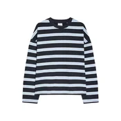 Bershka Majica mornarska/nebeško modra/bela
