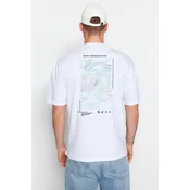 Trendyol Muška majica Tmnss23Ts00238, Bela