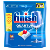 Finish Kapsule za pomivalni stroj FINISH Quantum All in One Lemon, 100 kosov