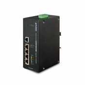 PLANET IP30 5-Port Gigabit switch with 4-Port 802.3AT POE+ (-40 to 75 C) (IGS-504HPT)
