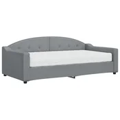 vidaXL vidaXL Dnevna postelja z vzmetnico svetlo siva 90x190 cm blago, (20937227)