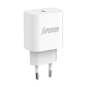 Superior Adapter punjac CO-DC25 Fast PD Type C 18W 3A, Beli