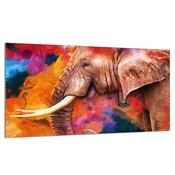 shumee Steklena zaščitna plošča za štedilnik 90x52 Elephant