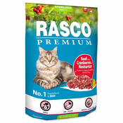 RASCO Premium Cat Kibbles Sterilizirani, govedina, brusnice, Nasturtium - 400 g