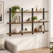 vidaXL Stenska polica Dimljen hrast 102 x 13.5 x 58 cm Inženirski les