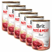 Konzerva Brit Paté & Meat Beef 6x400 g