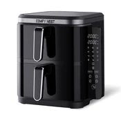 Northix Comfy Nest CN-06177: 2800 W cvrtnik z dvojno košaro in digitalno zložljivo stransko ploščo - 11 L