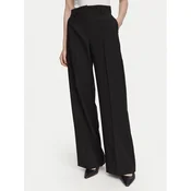 Weekend Max Mara Hlače iz tkanine Visivo 2625136061 Črna Regular Fit