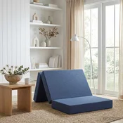 vidaXL vidaXL Zložljiv kavč postelja 80 x 67 x 45 cm Modra, (5000295191)