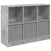 Vidaxl Strani šal s predalom Betonsko siva 102 x 32 x 73,5 cm
