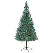 VIDAXL umetno božično drevo s storži 210 cm
