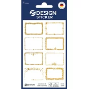 Avery Zweckform Z-Design božične nalepke 52096, označitev daril in voščilnic z imeni, 8 etiket/zavitek, motiv: zlata obroba, material: papir