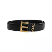 Saint Laurent - YSL plaque buckle belt - women - Black