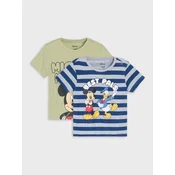 Sinsay - Komplet od 2 majice kratkih rukava Mickey Mouse - svetlo maslinasta