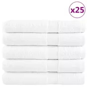 Vidaxl vidaXL Premium brisače SOLUND, 25 kosov, bele, 80 x 200 cm, 600 g/m2