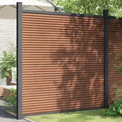 Panel za ogradu WPC smedi 180 x 186 cm