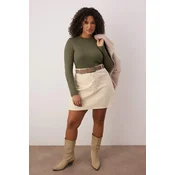 Trendyol Curve Ženska bluza Tbbaw25Af00027, Kaki