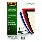 Papir za kopiranje FELLOWES Delta A/4 250 g mat, efekt kože, kraljevsko plava, 100 kom/pak, 5371305