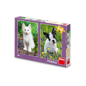 Dino - Puzzle Buldog in mucka 2x48 - 40 - 99 kosov