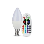 LED RGB prigušiva sijalica E14/4,8W/230V 4000K + daljinski upravljac