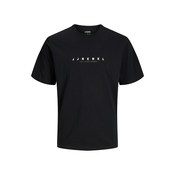 JJ REBEL Muška majica JREBROCKY LOGO TEE SS CREW NECK SN, Crna
