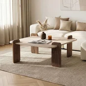 HANAH HOME Sto za dnevnu sobu Marais Travertine Venezia Walnut