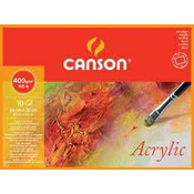 Rayher. Blok Canson Acrylic 24x32 cm 400 g, 10 listni; fina struktura