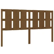 Vidaxl Posteljno vzglavje medeno rjavo 185,5x4x100 cm trdna borovina