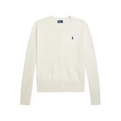 Polo Ralph Lauren Pletena jopica 211971871003 Écru Slim Fit