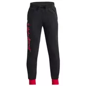 Under Armour UA Rival Fleece Script Otroški spodnji del trenirke 821647 Črna