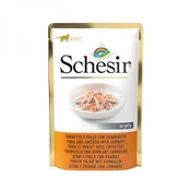 Schesir preliv za macke Tunjevina, Piletina i Racici u želeu 85g