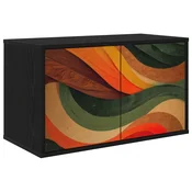 vidaXL Stenska TV omarica BONN 69 x 33 x 40 cm Črni hrast