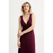 Obleka Answear.LAB bordo barva