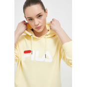 Bluza Fila rumena barva, s kapuco