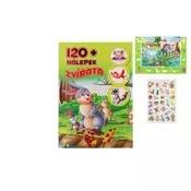 Foni Book Delovni zvezek z nalepkami Živali + 120 nalepk CZ različica 21x30cm