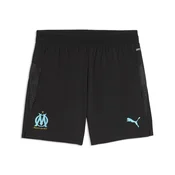PUMA Olympique de Marseille Training Pants Youth, Clothing, Black/Aqua, 7-8Y