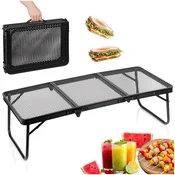 shumee Zložljiva kamping miza, raztegljiva vrtna miza, 90x40x26,5