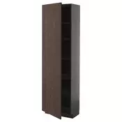 METOD Visoki element s policama, Crnosiva/Sinarp smeda, 60x37x200 cm