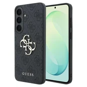 Guess PU 4G zadnji ovitek s kovinskim logotipom za Samsung Galaxy S26 FE siv