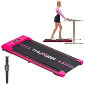 THUNDER električna pod-mizo tekalna steza IDEA-PINK (6km/h, 1.5KM, 11cm ultratanka, Bluetooth, LED zaslon, nosilnost 100kg)