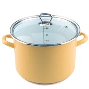 FACKELMANN Lonac+stakleni poklopac 22cm Emajl 5.5l, Žuti
