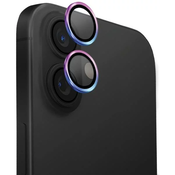 UNIQ Optix Aluminum Camera Lens Protector iPhone 16 6.1 / 16 Plus 6.7 iridescent camera lens glass with applicator (UNIQ-IP6.1-6.7(2024)-ALENSIRD)