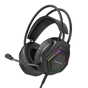 Over-Ear slušalke Borofone Thunder BO105 50mm gonilniki, USB Plus 3.5mm, RGB osvetlitev - black